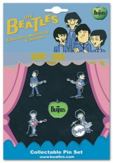 Beatles 5 Pin Cartoon Boxed Pin Badge Set      Gifts