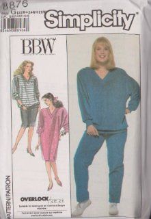 Women's Easy To Sew Pullover Dress Or Top And Pull On Pants And Skirt Simplicity Sewing pattern 8876 (Size G: 22W 24W 26W): Everything Else