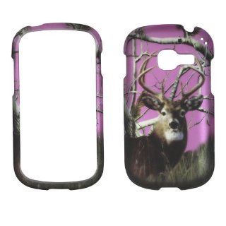 2D Pink Camo Deer Realtree Samsung Galaxy Centura S738C / Discover S730G Cricket, Net 10 Straight Talk Case Cover Hard Phone Case Snap on Cover Rubberized Touch Faceplates: Cell Phones & Accessories