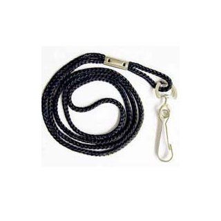 Economy BLACK Lanyards Round 36" with Swivel Hook (Qty 100) : Badge Holders : Office Products