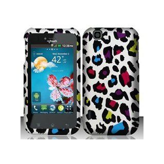 LG myTouch LU9400 / Maxx E739 (T Mobile) Colorful Leopard Design Hard Case Snap On Protector Cover + Car Charger + Free Neck Strap + Free Magic Soil Crystal Gift: Cell Phones & Accessories