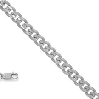 14k Solid White Gold 1.5 mm (1/16 Inch) Gourmette Chain Necklace 20" w/ Lobster Claw Clasp: Jewelry