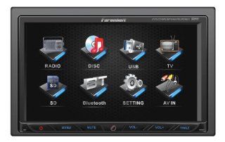 Farenheit TI 762 2 DIN Multimedia Source Unit with Motorized 7 Inch LCD Touch Screen : Vehicle Dvd Players : Car Electronics
