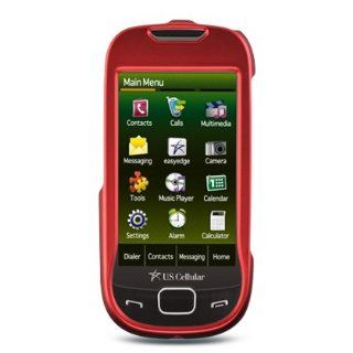 RED Hard Plastic Matte Case for Samsung Caliber R850: Cell Phones & Accessories