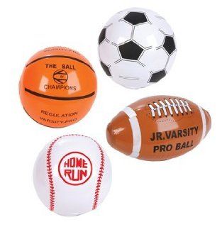 12 Mini SPORTS BALL Beach BALL Inflates/8" BASEBALL Basketball FOOTBALL SOCCER/INFLATABLE Party Favors: Toys & Games