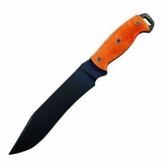 Ranger Knives 9420OM Knight Stalker 6 Fixed Blade Knife with Orange G 10 Handles: Kitchen & Dining