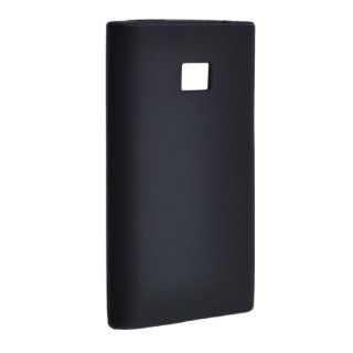 Generic Soft TPU Gel Cover Case Skin for LG E400 E405 Optimus L3 Matte Surface 4.1" x 2.6" x 0.6" Black: Cell Phones & Accessories