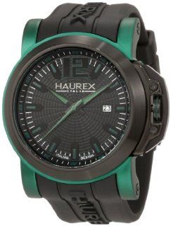 Haurex Italy Men's 1D370UNV San Marco Green Aluminum Black Rubber Watch: Haurex Italy: Watches