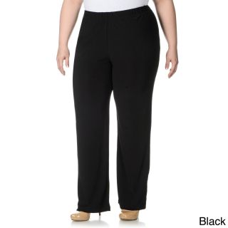 Lennie For Nina Leonard Lennie For Nina Leonard Womens Plus Size Thick Waist Band Pull on Pants Black Size 1X (14W : 16W)