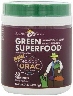 Amazing Grass ORAC Green SuperFood 30 Servings, 7.4 Ounce : Powdered Drink Mixes : Grocery & Gourmet Food