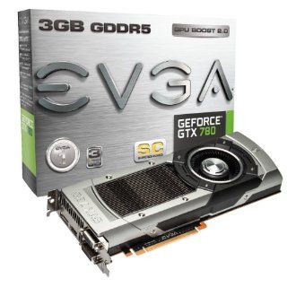 EVGA GeForce GTX780 SuperClocked 3GB GDDR5 384bit, Dual Link DVI I, DVI D, HDMI,DP, SLI Ready Graphics Card (03G P4 2783 KR) Graphics Cards 03G P4 2783 KR: Computers & Accessories