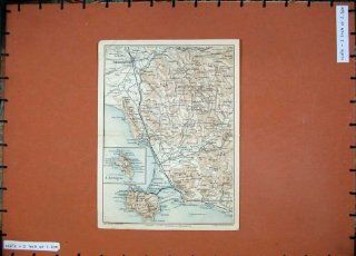 1935 COLOUR MAP TOSCANA GROSSETO ORBETELLO SCANSANO   Prints