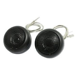 Gino 2 Pcs Self Adhesive 1.8" Black Plastic Loud Speaker Dome Tweeter for Car Automotive
