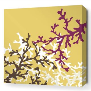 Inhabit Spa Coral Stretched Graphic Art on Canvas in Plum COPL Size 16 x 16