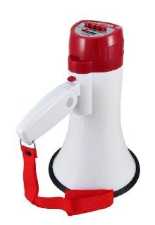 Brand NEW 15w Megaphone Bull Horn Loud Speaker White  Coaches Megaphones  Sports & Outdoors