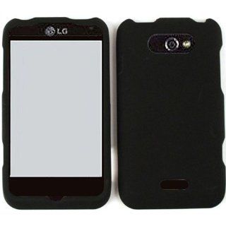 ACCESSORY HARD RUBBERIZED CASE COVER FOR LG MOTION 4G MS 770 BLACK: Cell Phones & Accessories