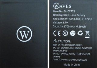 WAVES BTR771B Standard Replacement Battery for Casio G'zOne Commando C771 BTR771B 1700mAh: Cell Phones & Accessories