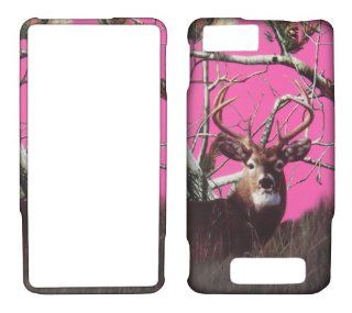 Motorola Droid X2 Mb870 Hard Rubberized Snap on Faceplate Phone Cover Accessory Protector Pink Real Tree Buck Deer Camouflage: Cell Phones & Accessories