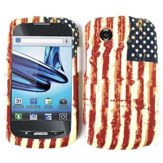 Newyorkcellphone Rustic Snap on Cover Faceplate for ZTE Avail z990 (USA Flag Distressed Flag): Cell Phones & Accessories