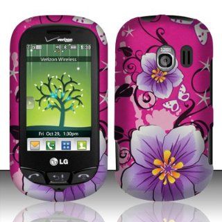 LG Extrovert VN271 Case Sumptuous Flowers Hard Cover Protector (Verizon) with Free Car Charger + Gift Box By Tech Accessories: Cell Phones & Accessories