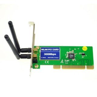 Esky 300Mbps 802.11g PCI Wireless LAN Card / Adapter with Detachable Antenna For Most Desktop PC: Computers & Accessories