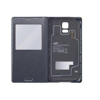 Samsung Wireless Charging S View Flip Cover for Samsung Galaxy S5   Retail Packaging   Black: Cell Phones & Accessories