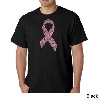 Los Angeles Pop Art Mens Cancer Ribbon T shirt