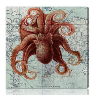 Oliver Gal Octopus Graphic Art on Canvas 10136 Size: 12 x 12