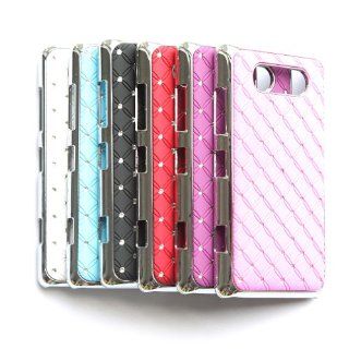 ivencase 6pcs X Rhinestone Bling Chrome Plated Case Cover for Nokia Lumia 820 (colorblack,white,red,skyblue,pink,purple) + One phone sticker + One "ivencase" Anti dust Plug Stopper Cell Phones & Accessories