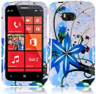 Nokia Lumia 822 ( Verizon ) Phone Case Accessory Cool Lovely Flowers Hard Snap On Cover with Free Gift Aplus Pouch: Cell Phones & Accessories