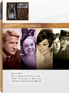 Classic Quad Set 14 (Desk Set / Hollywood Cavalcade / How to Steal a Million / I Was a Male War Bride): Cary Grant, Ann Sheridan, Alice Faye, Don Ameche, Audrey Hepburn, Peter O'Toole, Spencer Tracy, Katharine Hepburn, Marion Marshall, Randy Stuart, Bi
