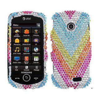 Rainbow Bling Rhinestone Crystal Case Cover Diamond Faceplate For Samsung Solstice 2 SGH A817: Cell Phones & Accessories