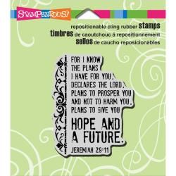 Stampendous Cling Rubber Stamp 3.5 X4 Sheet   Future Verse