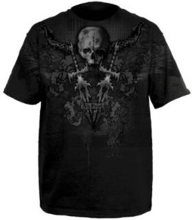 No Fear Men's DOUBLE DAGGER T Shirt  Black XXL: Clothing