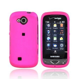 For Samsung Reality U820 Rubberized Hard Case HOT PINK: Cell Phones & Accessories