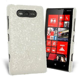 Celicious White Fine Sparkle Glitter Back Cover Case for Nokia Lumia 820  Nokia Lumia 820 Case Ultra Slim Glamour Sequins Cover [For Her] Rigid Fit Lightweight Tough Shell Style Clip on: Cell Phones & Accessories