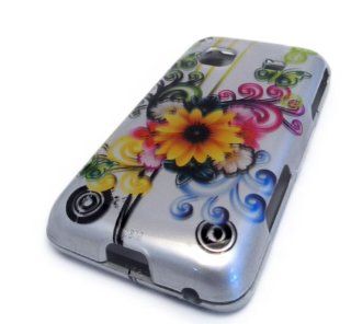 Samsung Galaxy M828c Precedent Silver Yellow Daisy Flowers GLOSS SMOOTH HARD Cover Case Skin Straight Talk Protector Hard: Cell Phones & Accessories