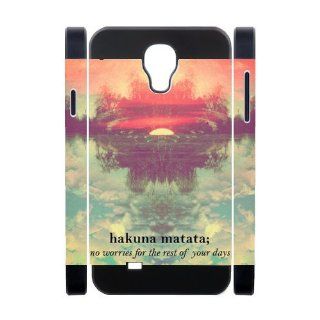 Custom Hakuna Matata Cover Case for Samsung Galaxy S4 I9500 S4 1559 Cell Phones & Accessories