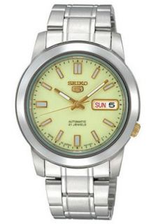 Seiko SNKK19K1  Watches,Mens Automatic Stainless Steel with LumiBrite Dial, Casual Seiko Automatic Watches