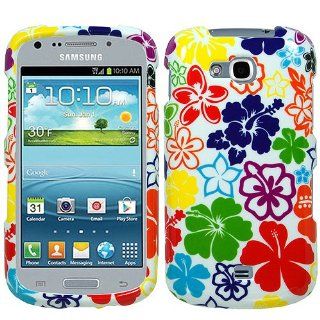 Rainbow Hawaii Flower Hard Cover Case for Samsung Galaxy Axiom SCH R830: Cell Phones & Accessories