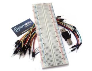 microtivity IB832 830 point Breadboard for Arduino w/ Jumper Wires & USB Adapter : Vehicle Audio Video Power Adapters : Car Electronics