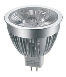 New Technology LED Light Bulb, High Performance, GU5.3 Base, Warm White, 5 Watt (35W Halogen Bulb Replacement), 250 Lumens, MR16, 12V AC/DC, 3000K, 1LED, Avg Life of 40, 000 Hours!   Led Household Light Bulbs  
