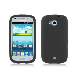 Black Soft Silicone Gel Skin Cover Case for Samsung Galaxy Axiom SCH R830: Cell Phones & Accessories