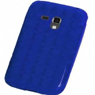 Samsung Galaxy Rush SPH M830 (Boost Mobile) Crystal Skin TPU Silicone Case   Blue Argyle: Cell Phones & Accessories