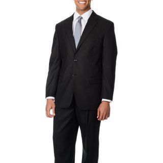 Caravelli Caravelli Italy Mens Black Shark Pattern 2 button Suit Black Size 38R