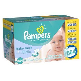 Pampers Baby Fresh Wipes 12x Box with Tub 864 Count: Health & Personal Care