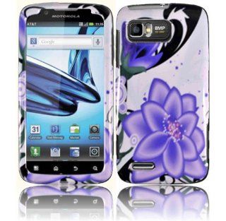 Violet Lily Hard Case Cover for Motorola Atrix 2 MB865: Cell Phones & Accessories