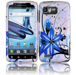 Blue Splash Hard Case Cover for Motorola Atrix 2 MB865: Cell Phones & Accessories