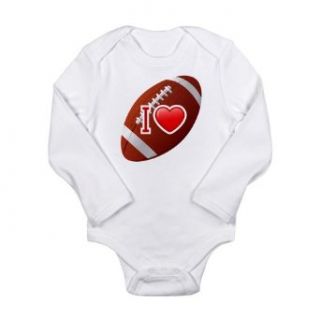 Artsmith, Inc. Long Sleeve Infant Bodysuit I Love Football: Clothing