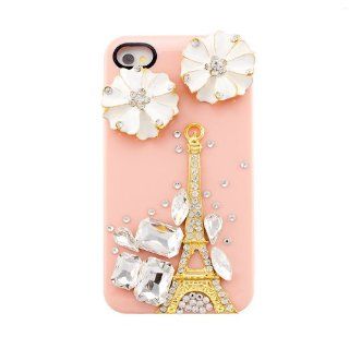 iPremium Case Luxury Series   3D Eiffel Tower w/ Crystals iPhone 4/4S Case   Handmade DIY   Pink   Perfect Gift   AT&T, Verizon, Sprint (Package includes Extra Crystals & Screen Protector) Cell Phones & Accessories